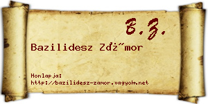 Bazilidesz Zámor névjegykártya